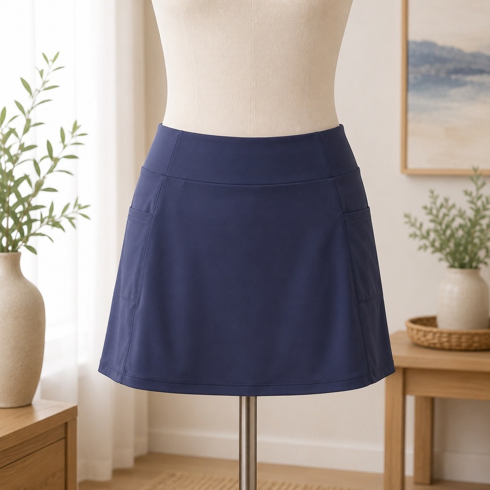 NWT Skechers GO WALK Skort Womens 3XL Navy Blue Athletic Activewear Pockets